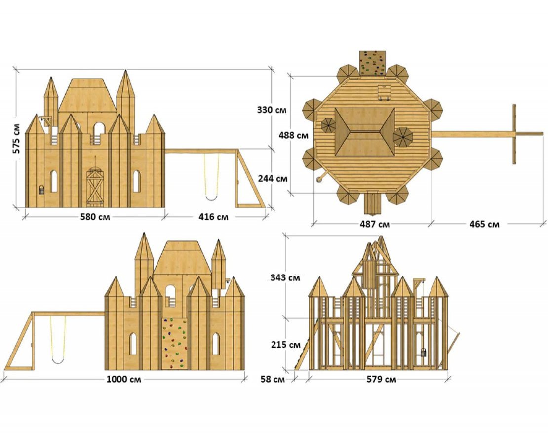 Игровой комплекс TORUDA WOOD Королевский дворец - вид 3