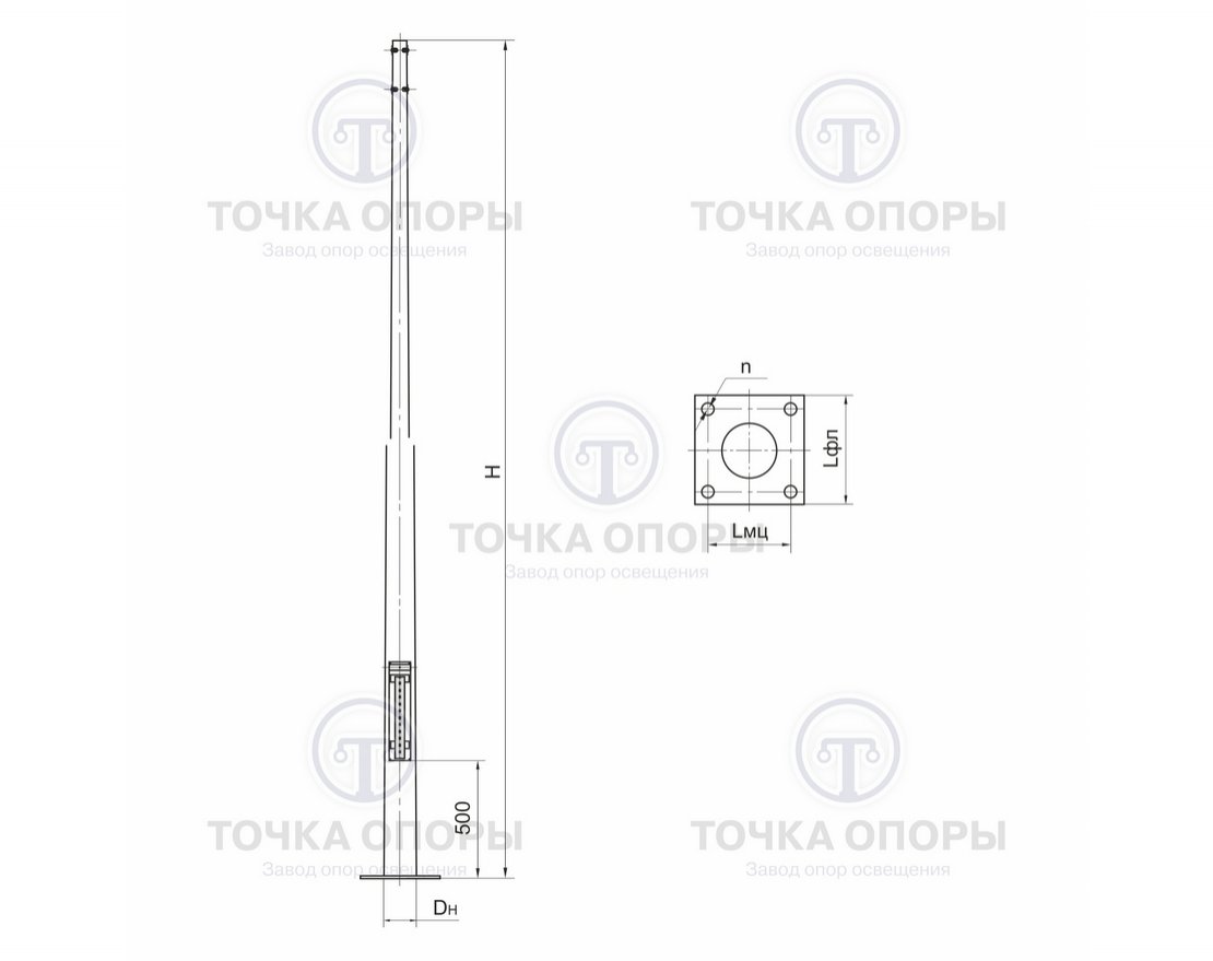 Опоры освещения НФК-8 - вид 2
