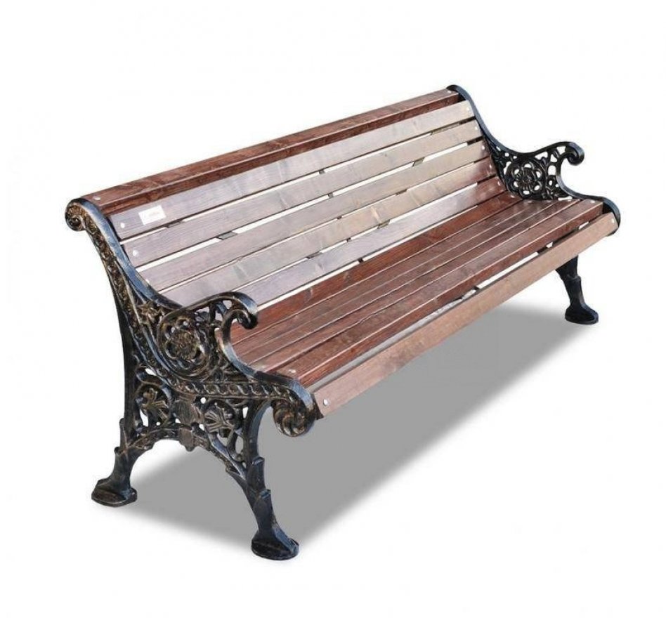 Скамейка чугунная Вензель 0.6 м - вид 4